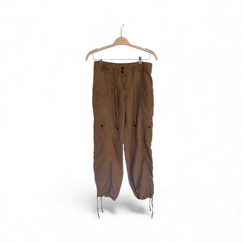 Vinage caché y2k brown‎ cargo pants with adjustable drawstrings, size 10